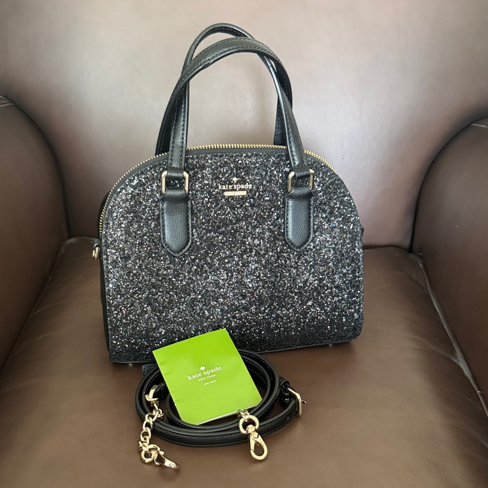 Kate Spade Black Glitter Satchel